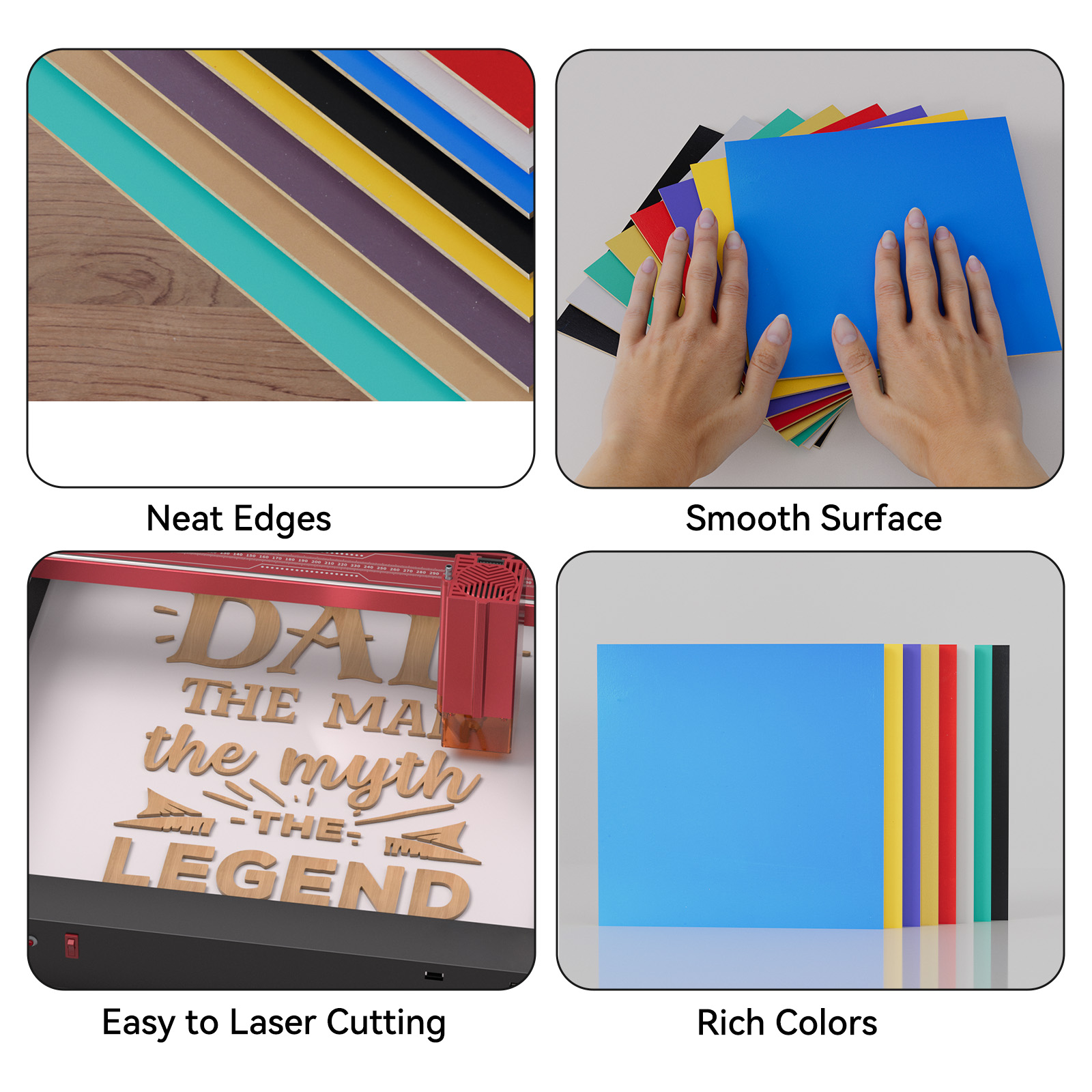 8 pièces de contreplaqué color - Laser Engraving Software avis et prix