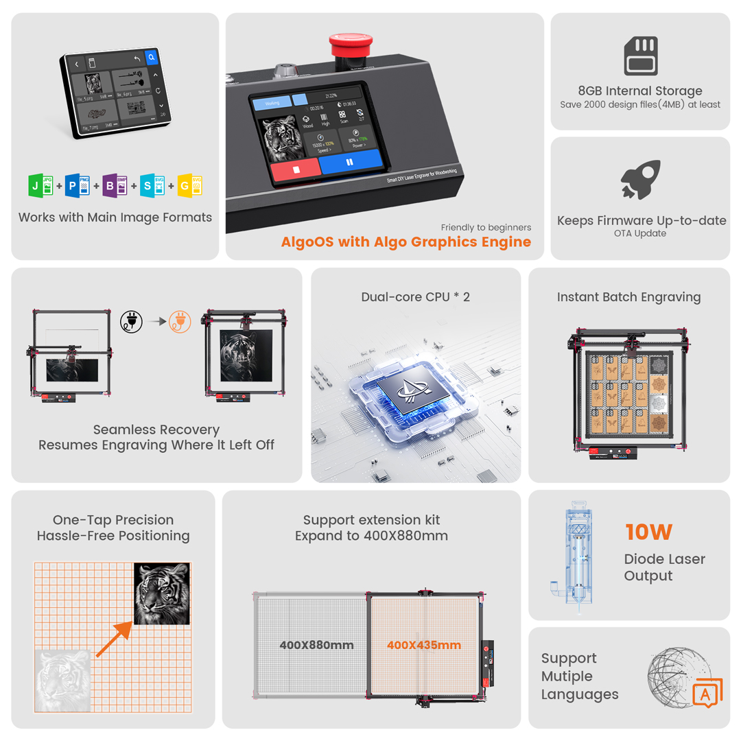 AlgoLaser KIT de bricolage MK2 - Laser Engraving Software avis et prix