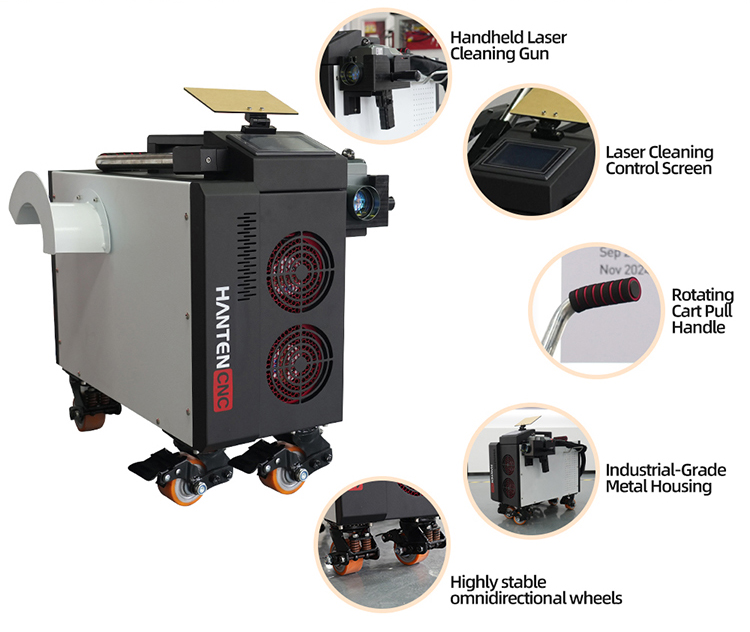 Nettoyeur laser pulsé 500W ref - Industrial Laser Paint Removal avis et prix